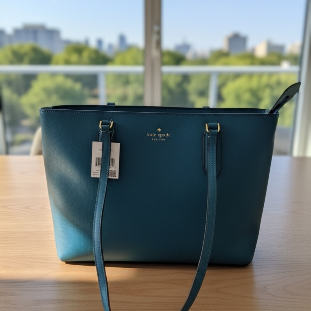 Kate Spade New York Harper Tote Dark Peacock (NWT) - Picture 10 of 12